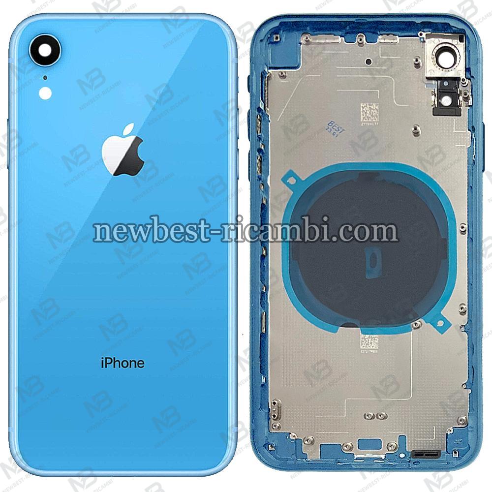 iphone xr back cover+frame blue AAA