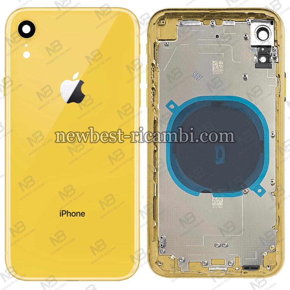 iphone xr back cover+frame yellow AAA