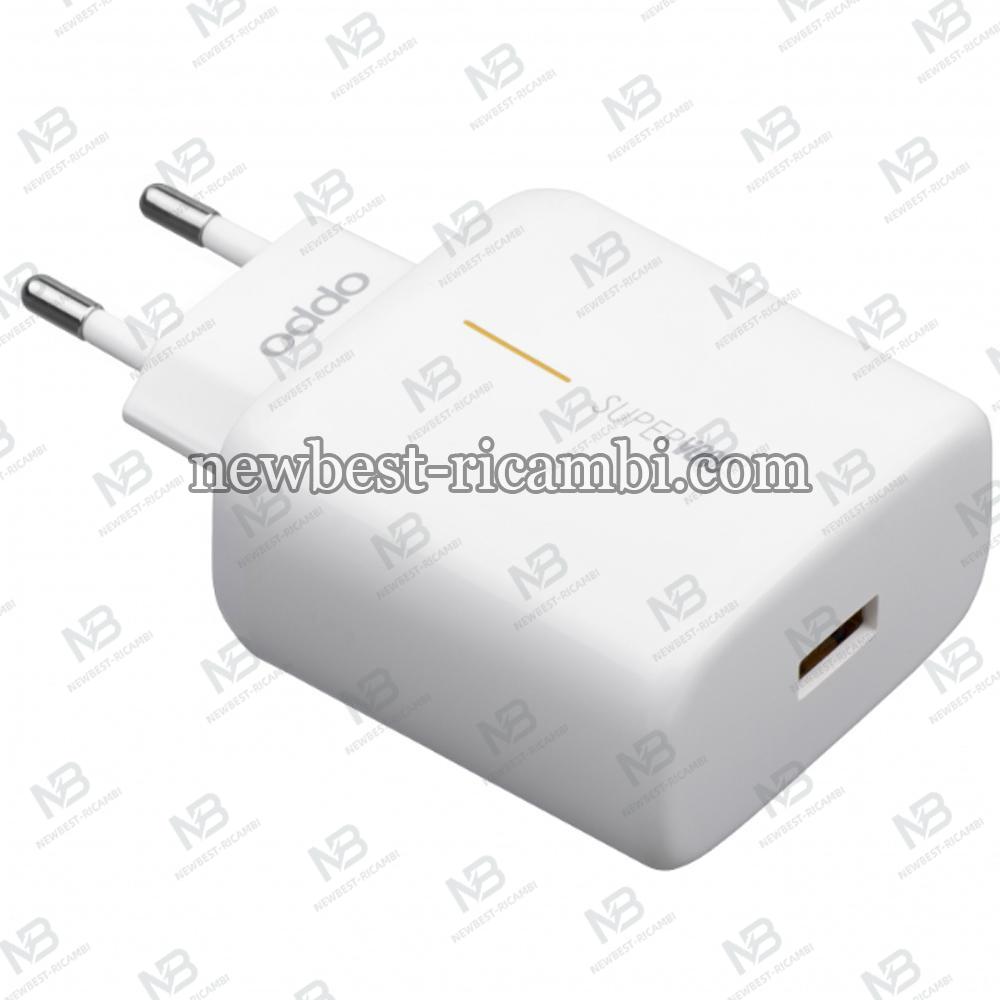 Wall Charger Oppo SuperVOOC 65W 1x USB White Bulk