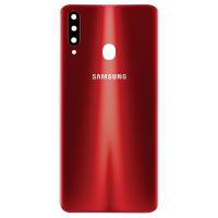 samsung galaxy a20s 2019 a207 back cover+camera glass red original