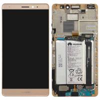 huawei mate s crr-l09 touch+lcd+frame+battery gold original