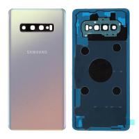Samsung Galaxy S10 Plus G975f Back Cover+Camera Glass Silver Original