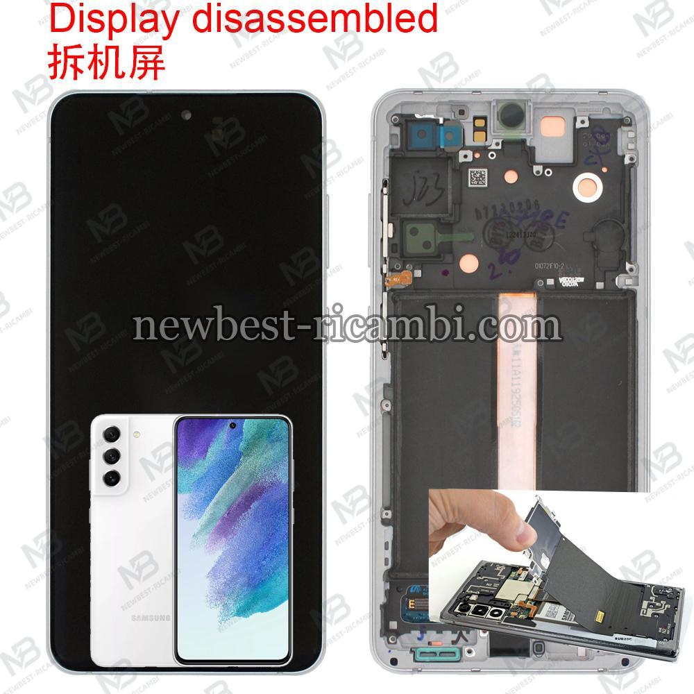 Samsung Galaxy S21 FE G990 Touch+Lcd+Frame White Disassemble Grade A