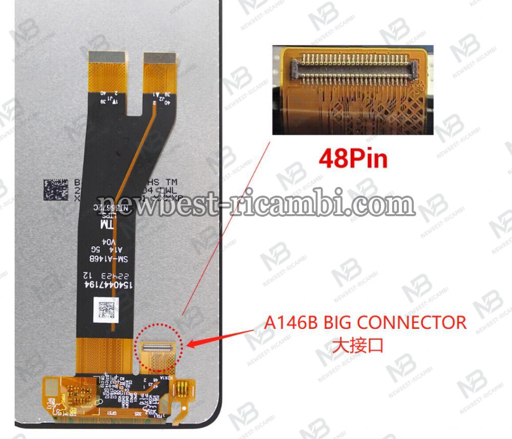 Samsung Galaxy A146b / A14 5G Touch+Lcd Service Pack (BIG CONNECTOR)