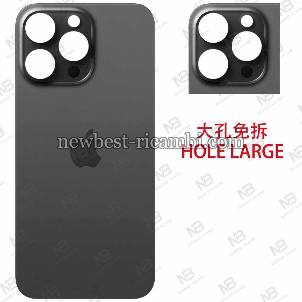 iPhone 15 Pro Max Back Cover Glass Hole Large Black