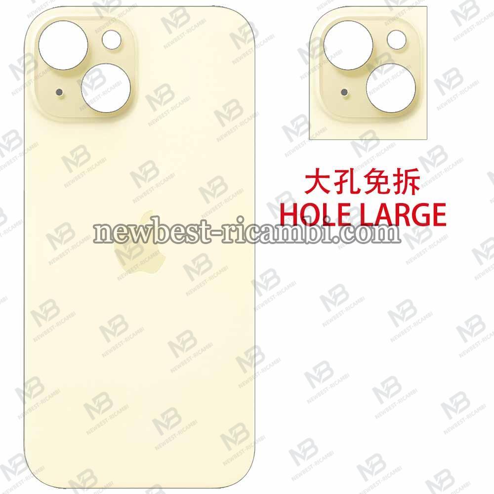 iPhone 15 Plue Back Cover Glass Hole Large Yellow
