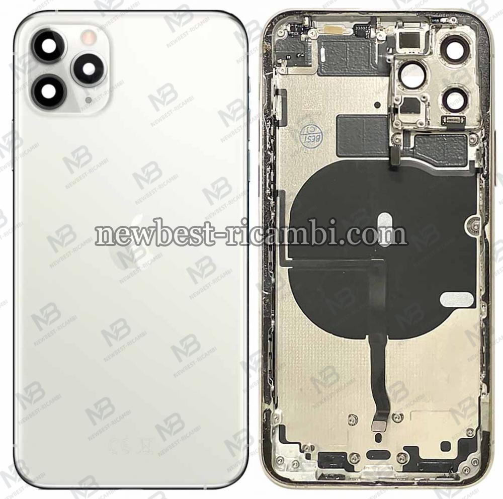 iPhone 11 Pro Back Cover + Frame + Side Key White Dissemble Grade A Original
