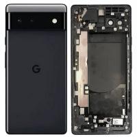 Google Pixel 6A Back Cover+Camera Glass Black Disassembled Grade A