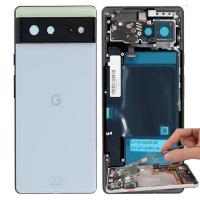 Google Pixel 6 Back Cover+Camera Glass Green Disassembled Grade B