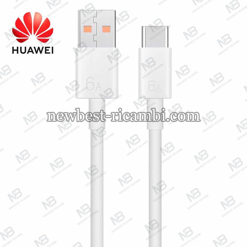 ​Huawei 6A USB-A to USB-C SuperCharge Max 66W Data Cable White Original in Bulk