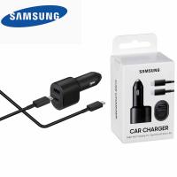 Samsung Fast car charger with 2 ports black in blister
