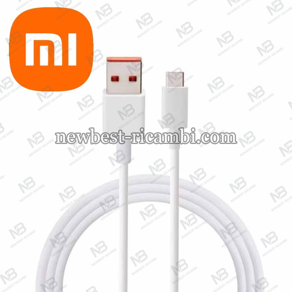 Type-C Data Cable Xiaomi 6A 120W 1M White Bulk