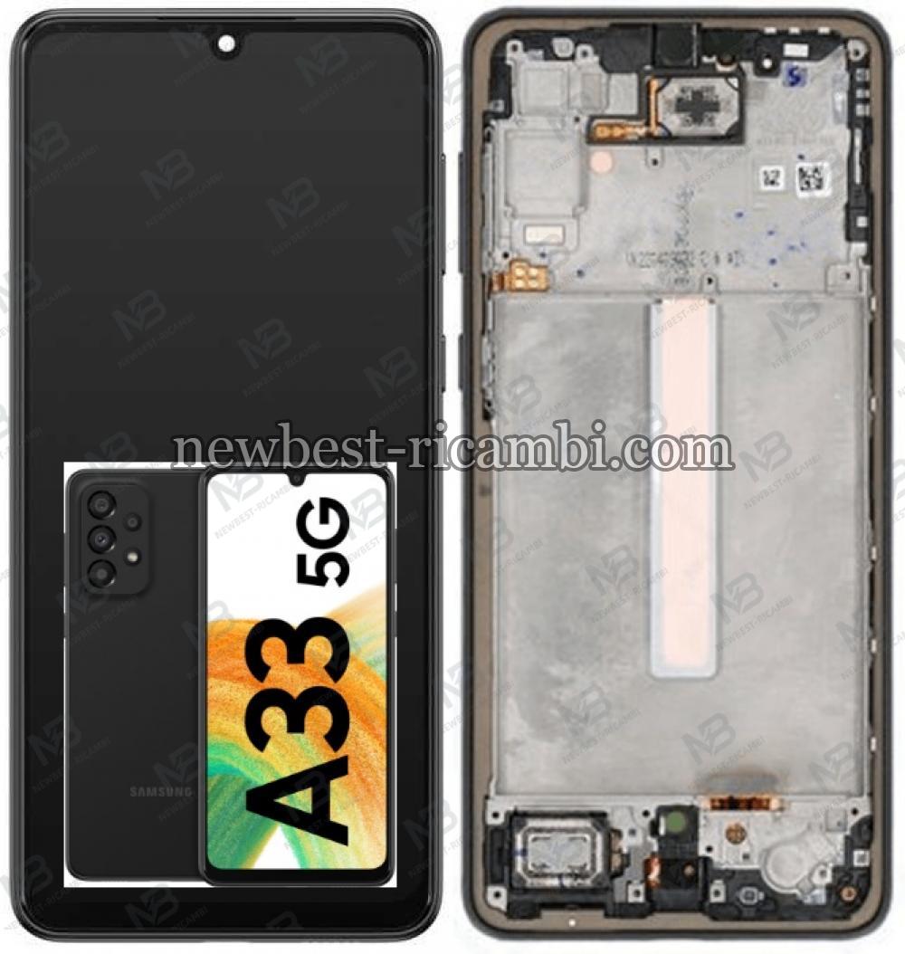 Samsung Galaxy A336 A33 5G Touch+Lcd+Frame Black OLED OEM