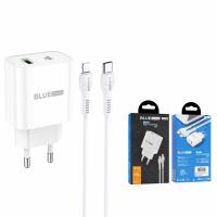 Blue Power Wall Charger BCL80A, 20W 3A 1 x USB-C with Lightning Cable