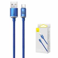 Baseus USB-A to USB-C Cable Crystal Shine Series 100W 5A 2m Blue CAJY000503