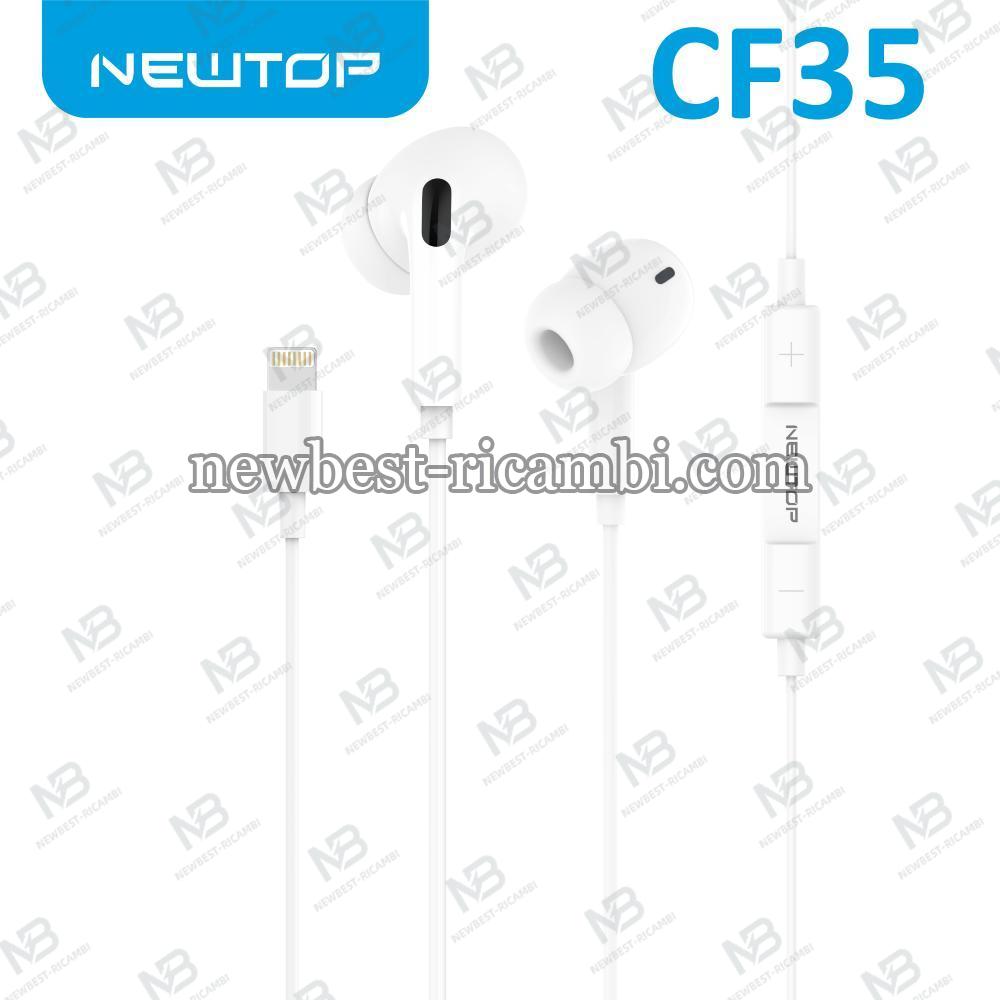 NEWTOP CF35 AURICOLARE LIGHTNING (Lightning Iphone 100cm - Bianco)