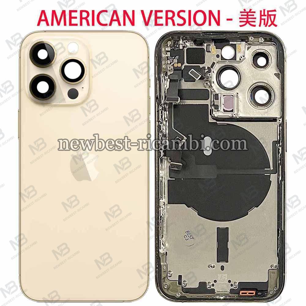 iPhone 14 Pro Back Cover + Frame Gold Dissembled Grade A Original - US Version