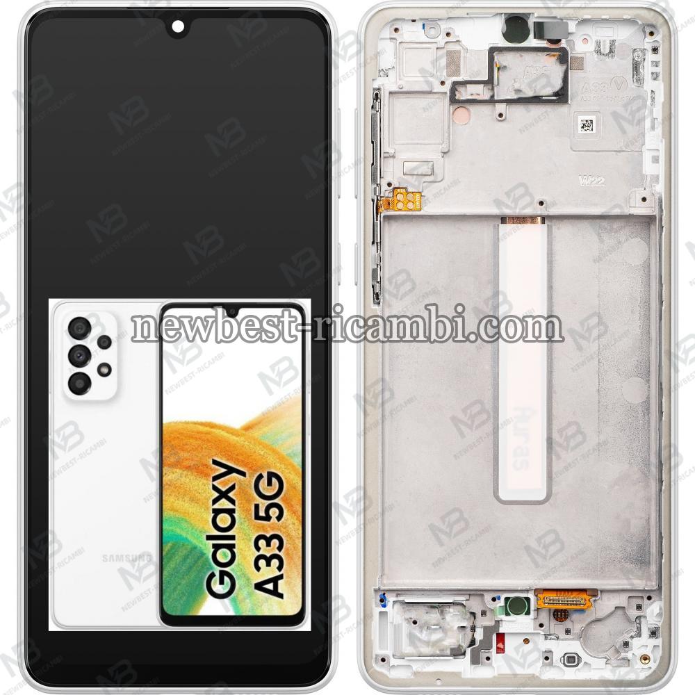 Samsung Galaxy A336 A33 5G Touch+Lcd+Frame White OLED OEM