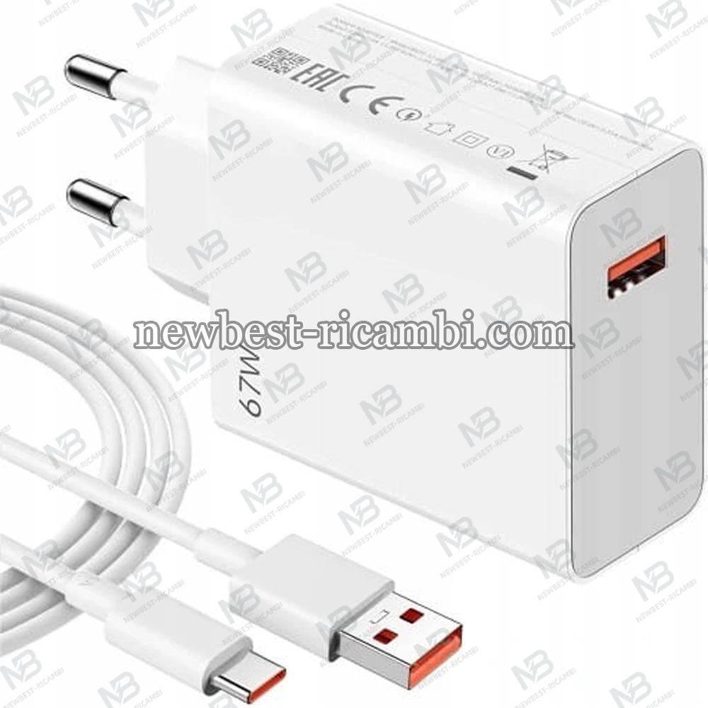 Wall Charger Xiaomi MDY-12-EH 67W 6.2A 1 X USB-A With USB-C Cable White BHR6035EU Bulk