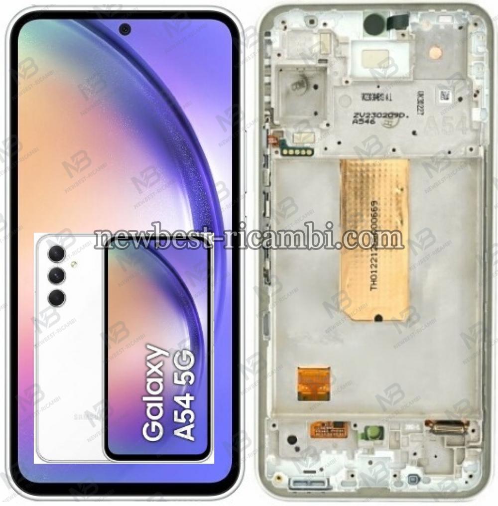 Samsung Galaxy A54 5G A546 Touch+Lcd+Frame White OLED OEM