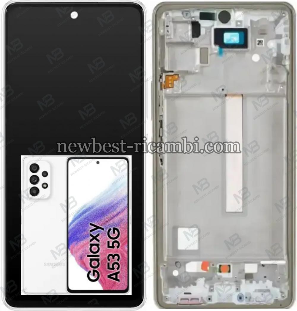 Samsung Galaxy A536 A53 5G Touch+Lcd+Frame White OLED OEM
