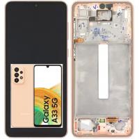 Samsung Galaxy A336 A33 5G Touch+Lcd+Frame Awesome Peach Gold OLED OEM