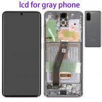 Samsung Galaxy S20 G980f G981 Touch + Lcd + Frame Grey Service Pack