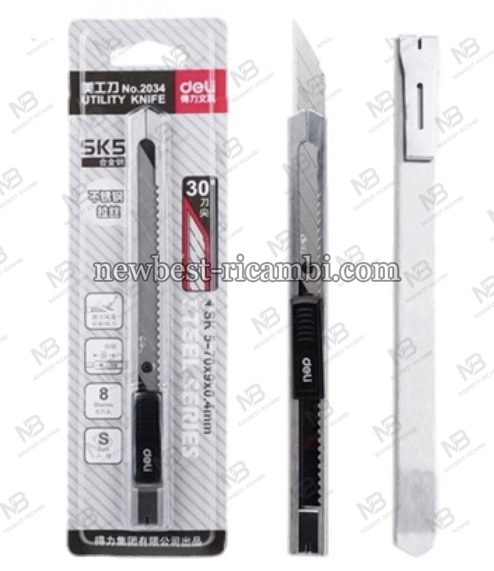 Deli SK5 Stainless Steel Cutter Knife No.2034