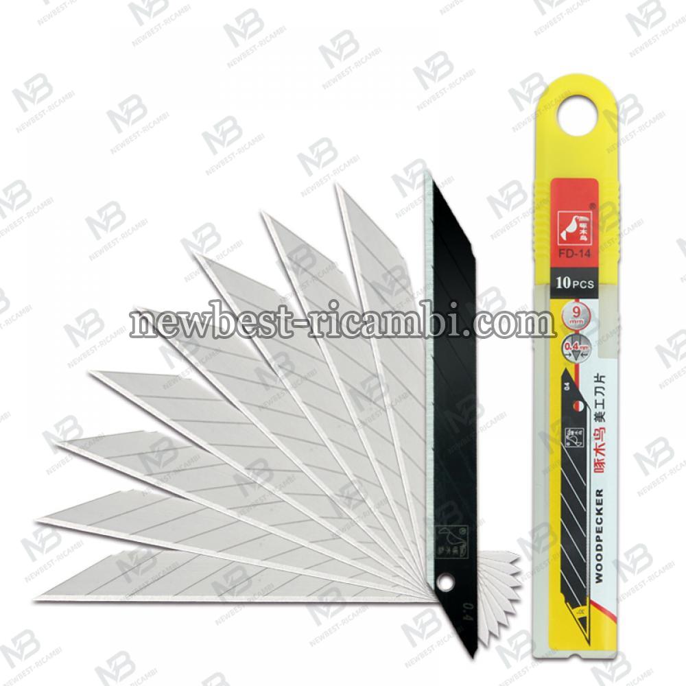 Woodpecker fd-14 art blade 30 degree sharp angle wallpaper blade x 10pcs
