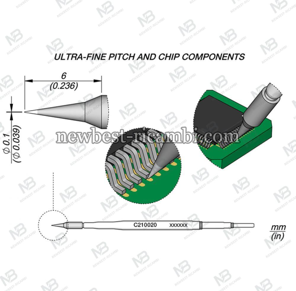 Solder Jbc C210020 Conical Bent Ø 0.1