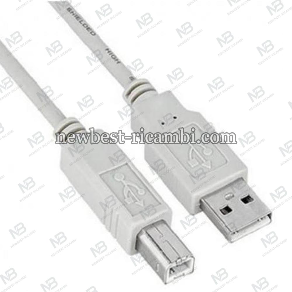 USB 2.0 Printer Cable 1.8m White for HP, Canon, Epson, Kodak, Brother