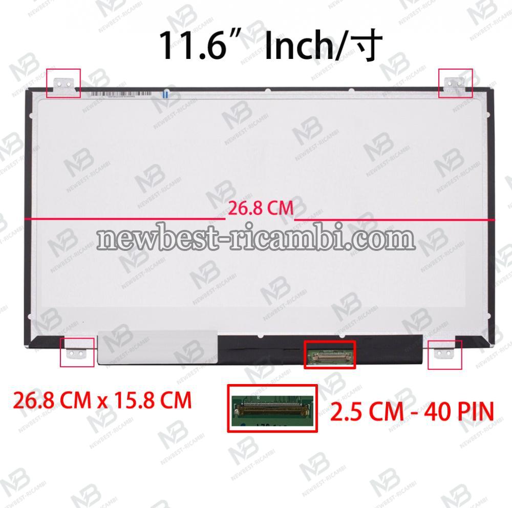 computer led 11.6 " side up and down 40 pin lcd display