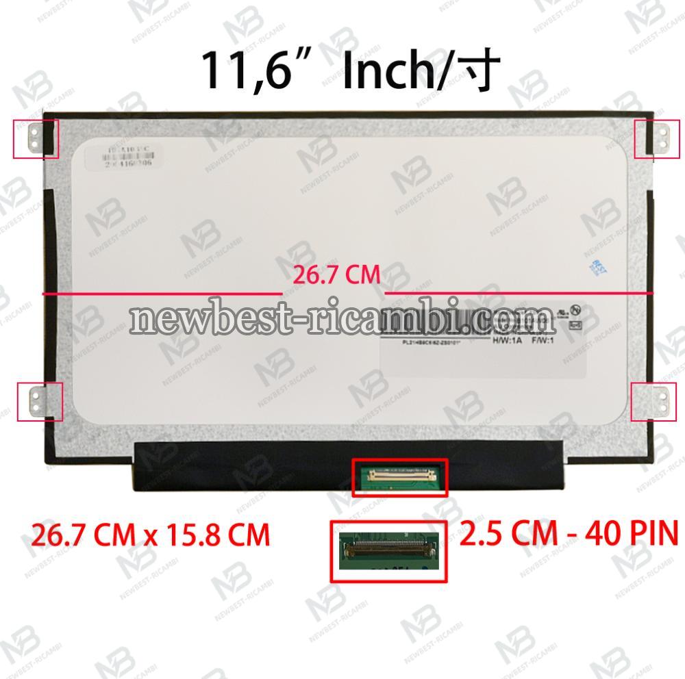 computer led 11.6 " B116XW03 40 pin lcd display