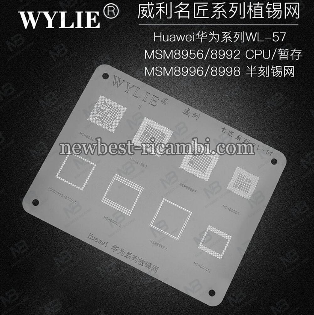 Wylie WL-57 BGA Reballing Stencil For LG Samsung Huawei MSM8996 MSM8992 MSM8998 MSM8956 MSM8976 CPU Temporary Storage Ch
