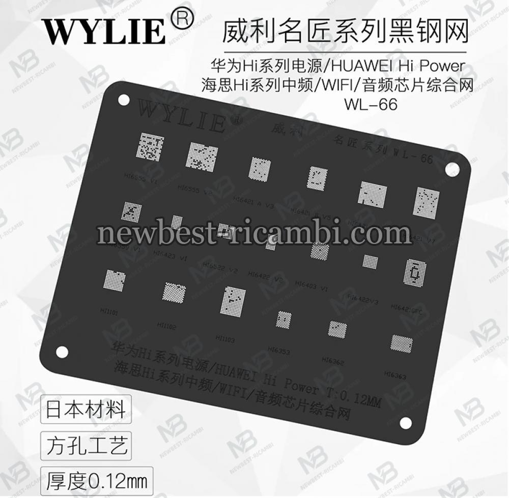 WYLIE Imported Square Hole Black Steel Mesh WL-66 for Huawei Hi Power
