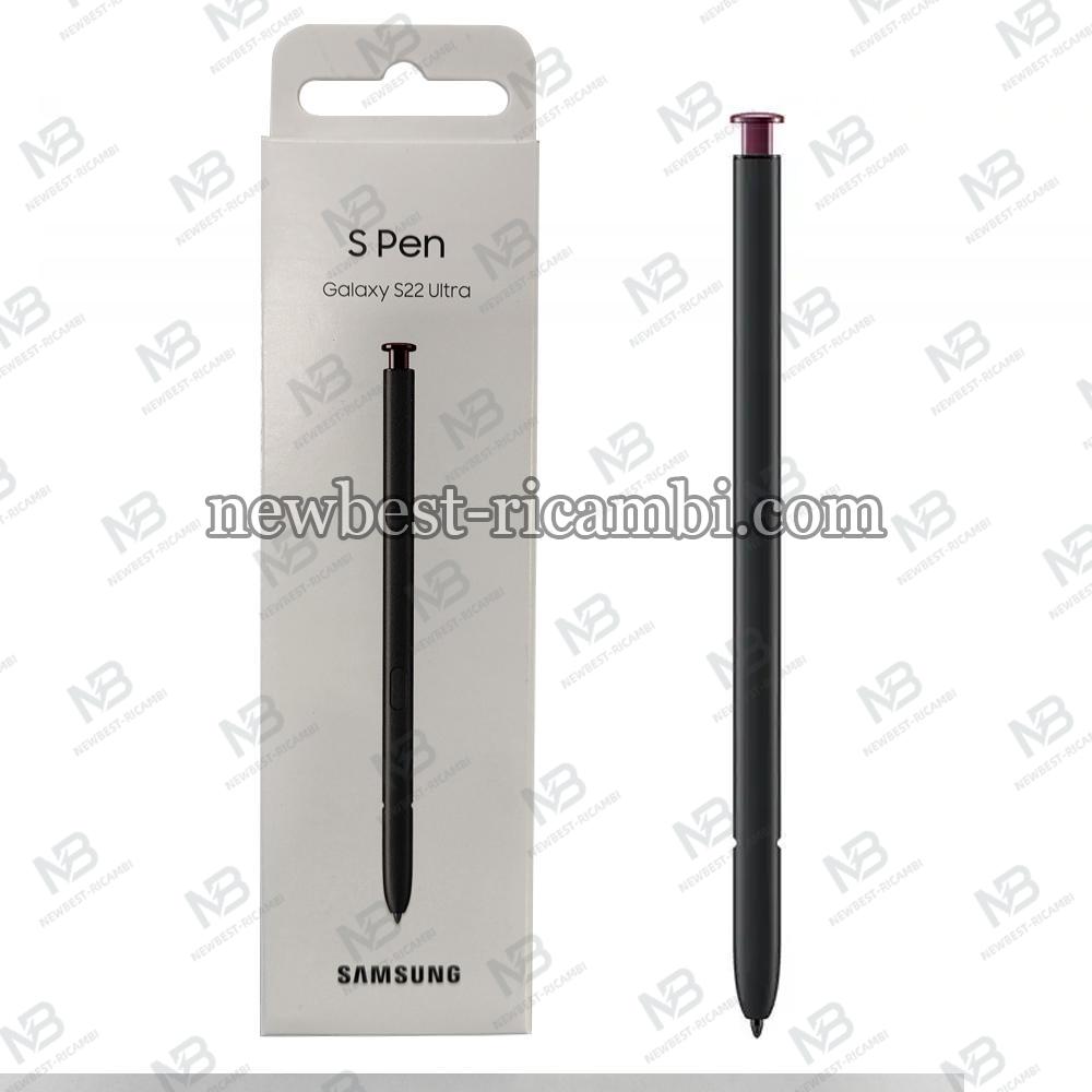 S Pen For Samsung Galaxy S22 Ultra 5G EJ-PS908BQEGEU Dark Red Original In Blister