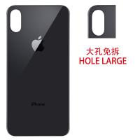 iphone x back cover black camera hole large