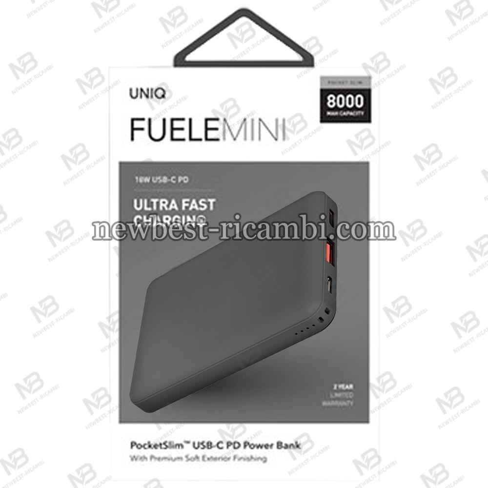 Powerbank UNIQ Fuele Mini 10000 mA Power Delivery + Quick Charge 3 18W 1 x USB - USB Type-C Gray In Blister