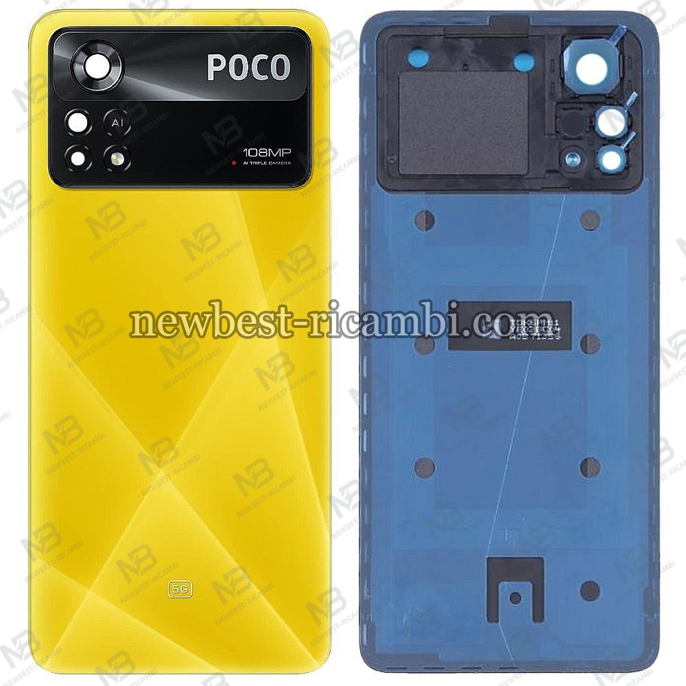 Xiaomi Poco X4 Pro 5G Back Cover+Camera Glass Yellow Original