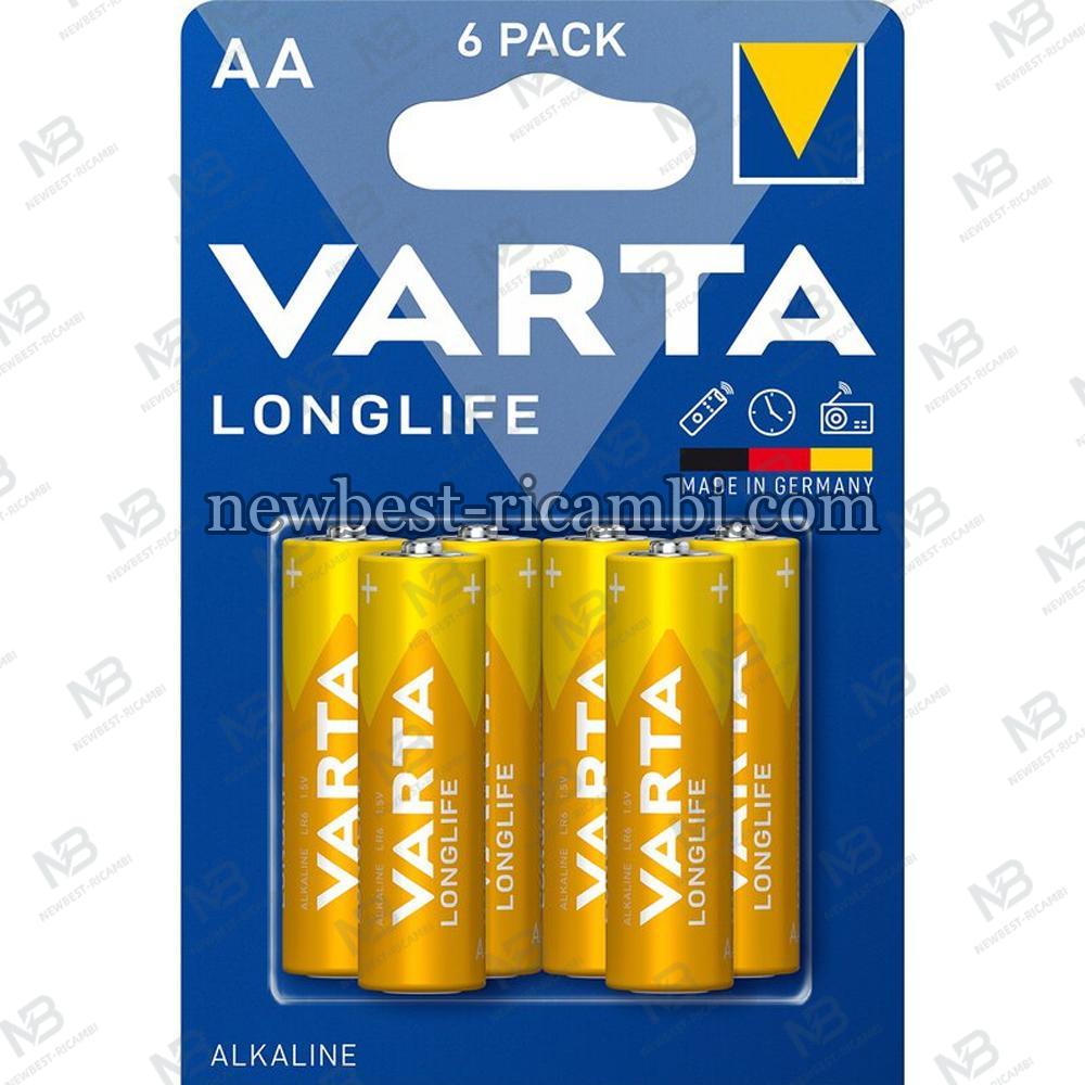 Varta Longlife Batteries 4106 AA / LR06 / 1.5V Set 6 Pcs