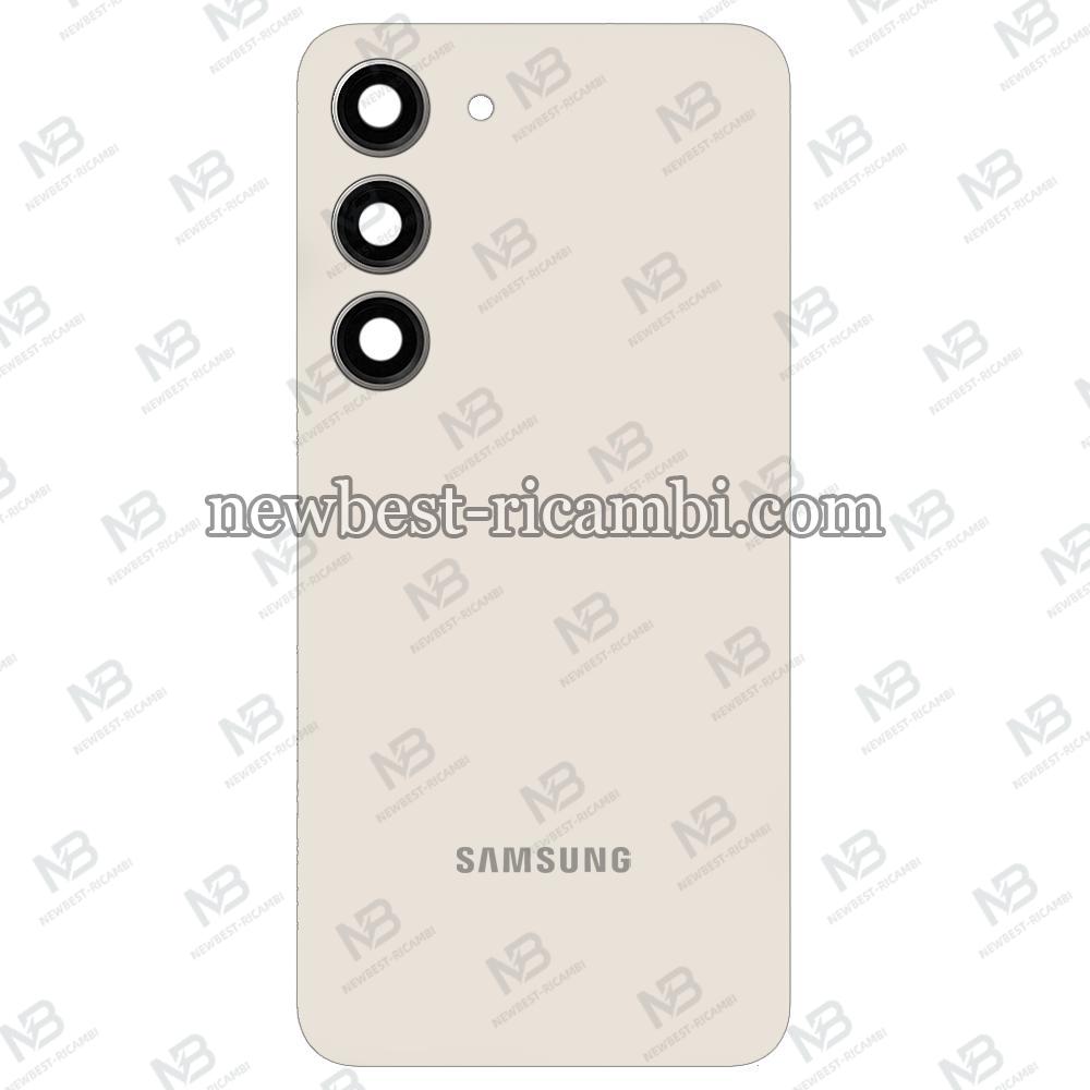 Samsung Galaxy S23 S911 Back Cover+Camera Glass Cream Service Pack