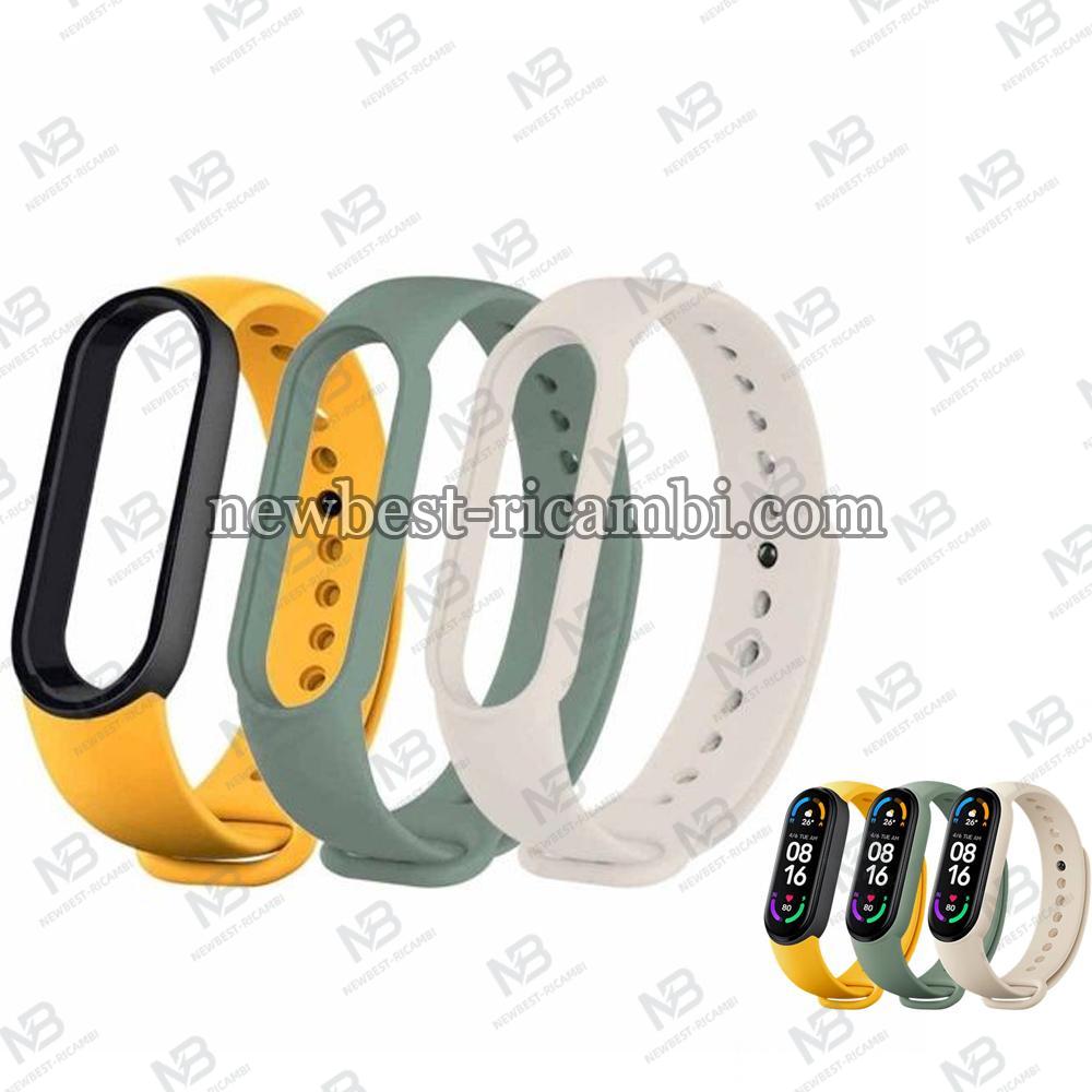 Xiaomi Mi Smart Band 6 Strap(3 pack) Ivory/Olive/Yellow BHR5135GL In Blister