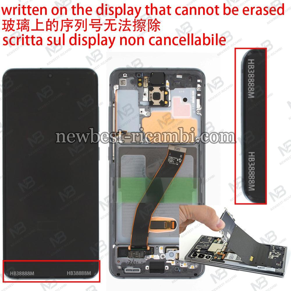 Samsung Galaxy G980 / G981 Touch+Lcd+Frame Grey  (Developer Version ) Disassembled Grade A