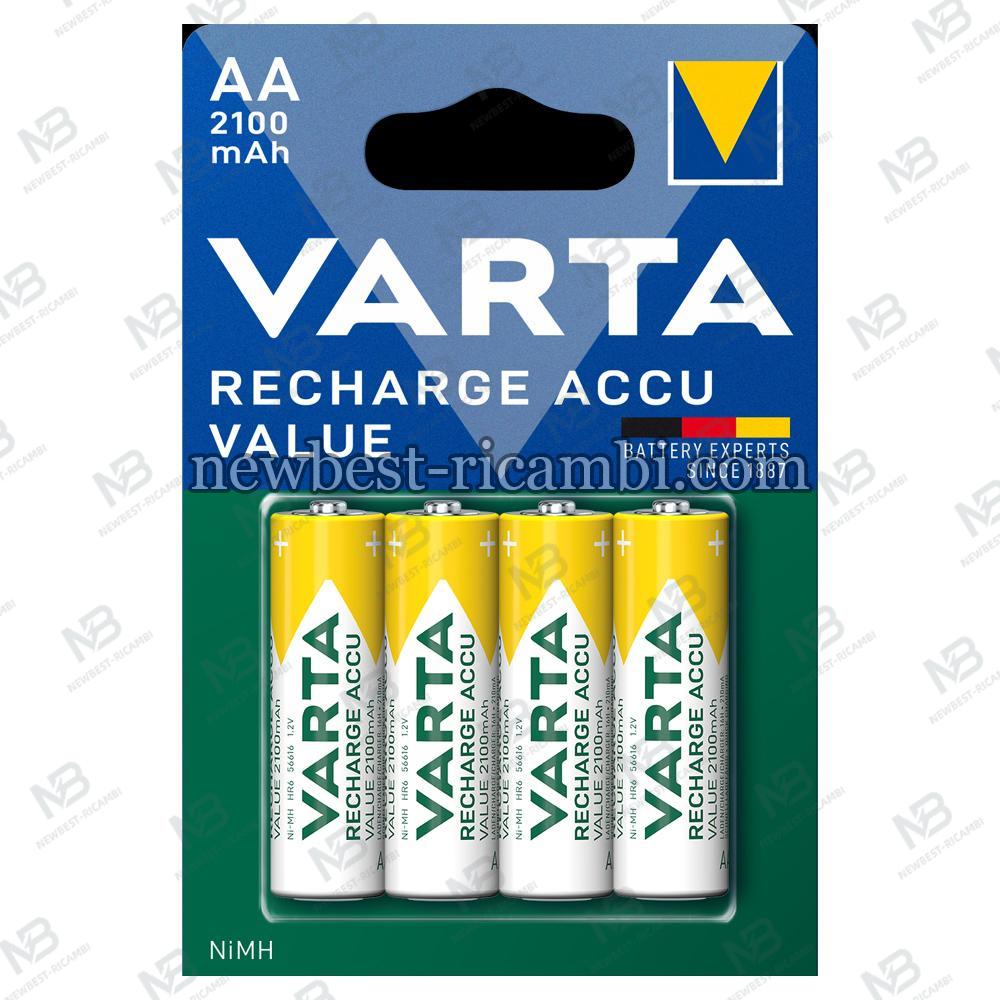 Varta Rechargeable Batteries  AA / LR06 2100mAH NiMH Set 4 Pcs In Blister