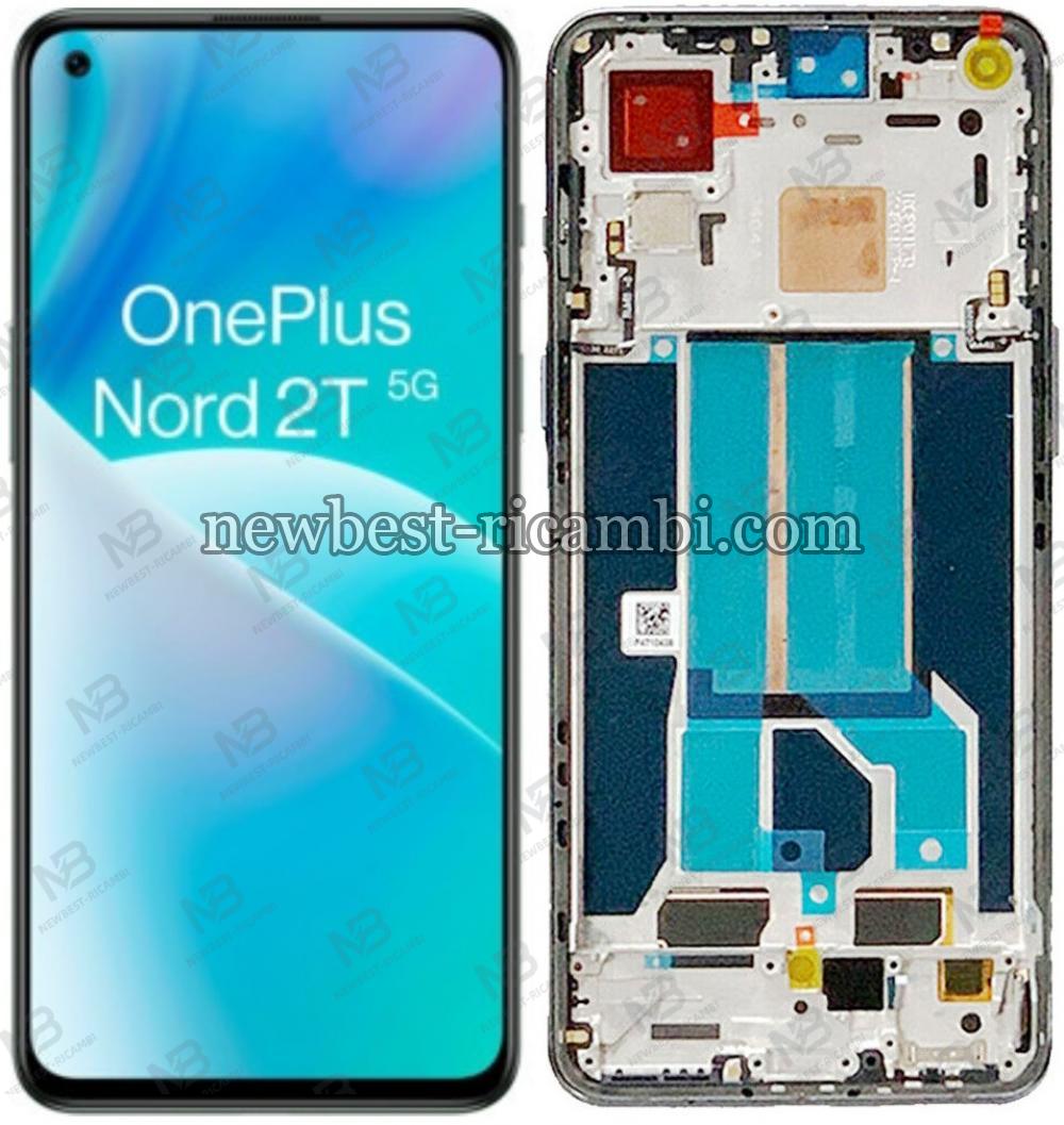 One Plus Nord 2T 5G Touch+Lcd+Frame Black Original