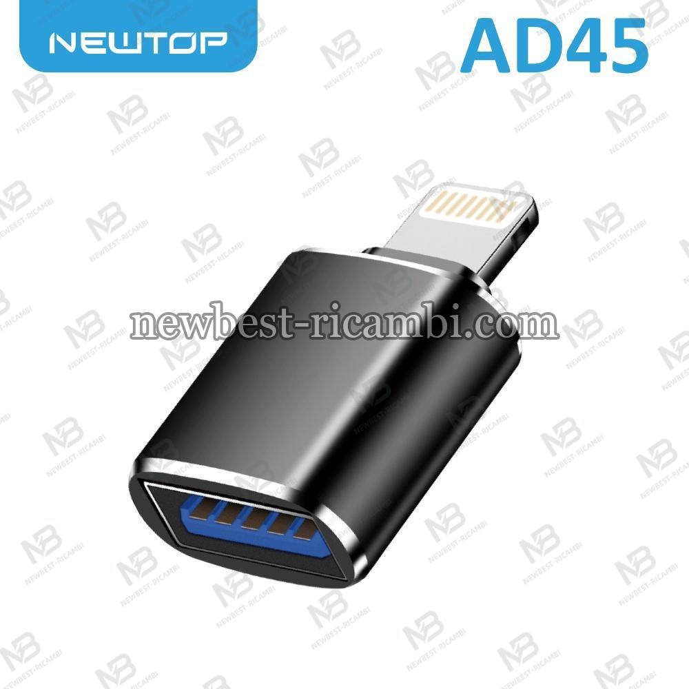 NEWTOP AD45 ADATTATORE LIGHTNING M/USB 3.0 F IOS OTG