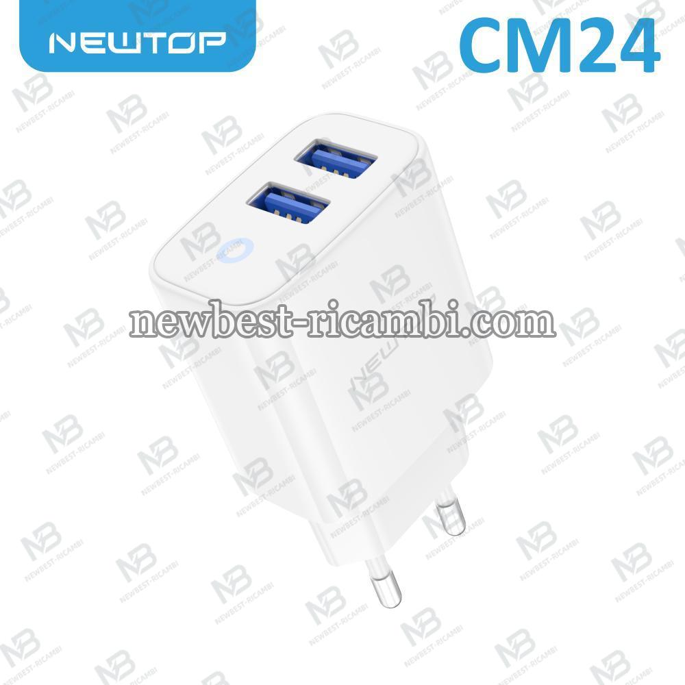 NEWTOP CM24 CARICATORE DA MURO SIMPLE 2 USB 2.1A