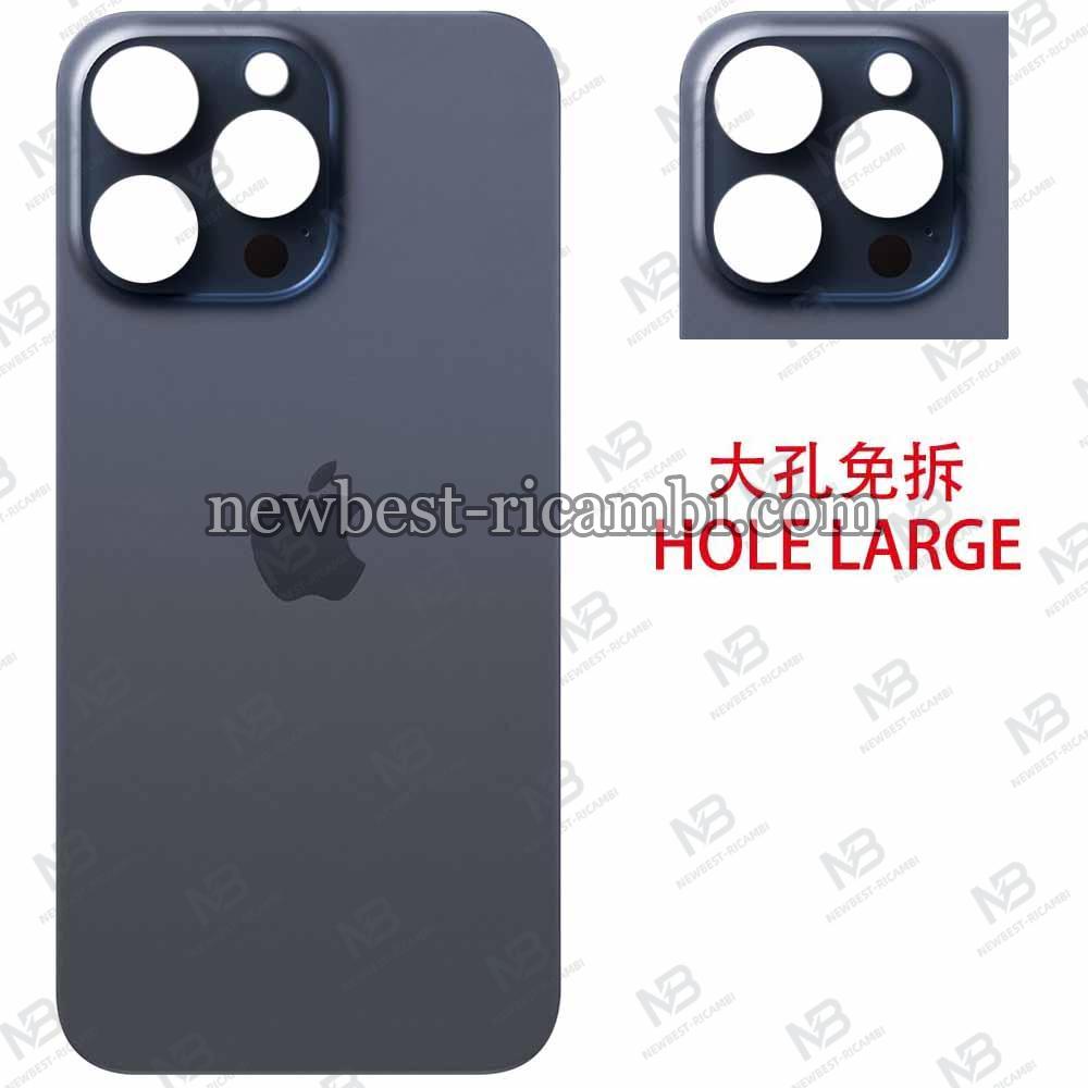 iPhone 15 Pro Max Back Cover Glass Hole Large Blue