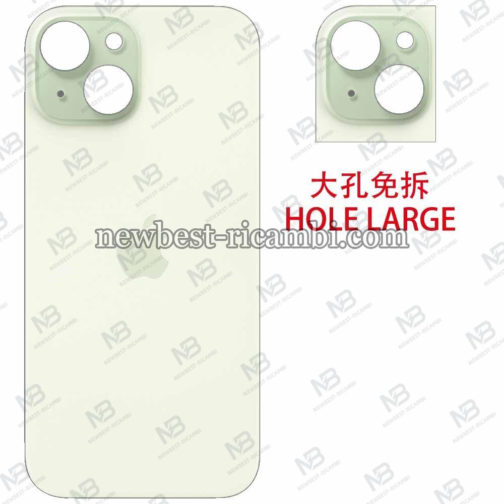 iPhone 15 Back Cover Glass Hole Large Green