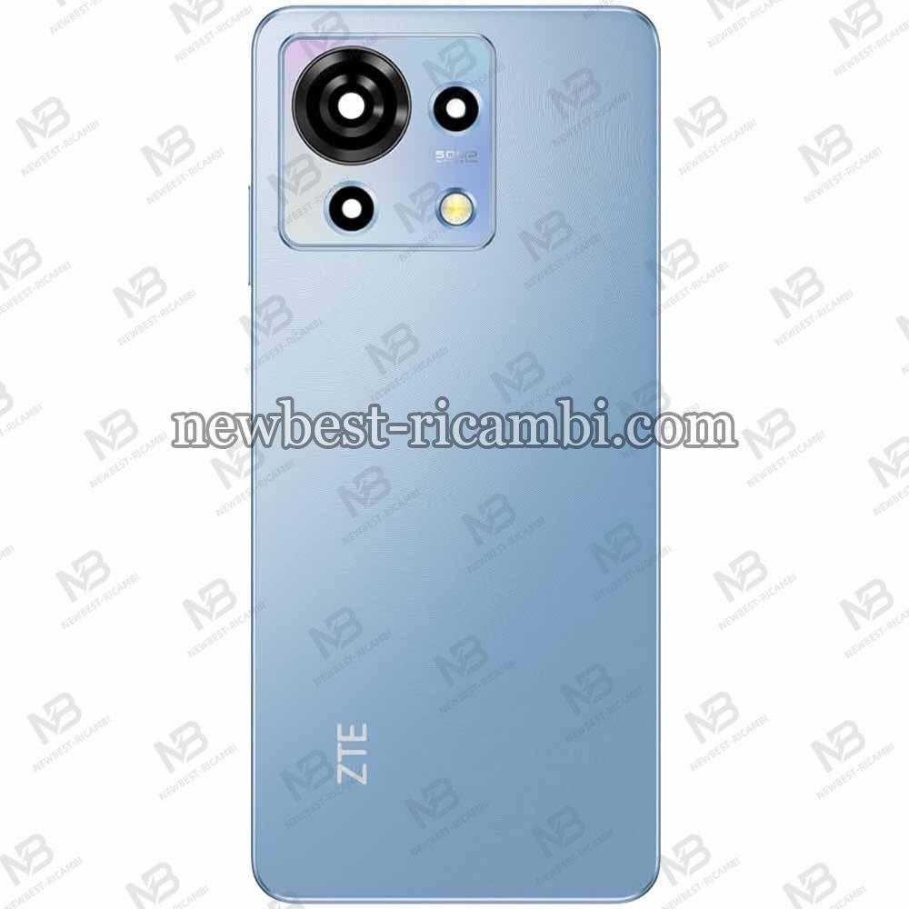 ZTE Blade V50 Vita (8550) Back Cover +  Camera Glass + Side Key Blue Original